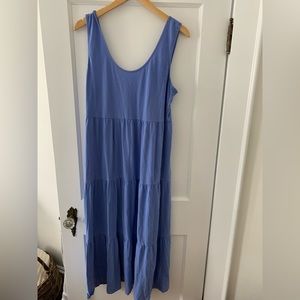 Jcrew blue tiered maxi sundress size M